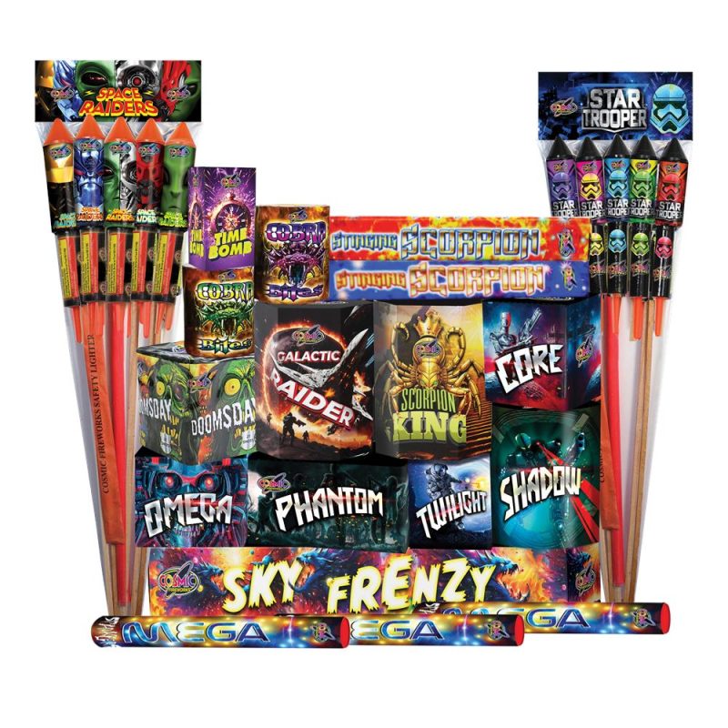 Cosmic Fireworks Mardi Gras Selection Box - Image 2