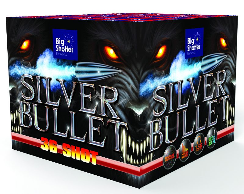 Big Shotter Fireworks Silver Bullet – 36 Shot Single Ignition