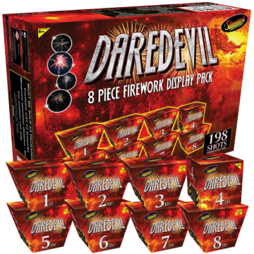 Standard Fireworks Daredevil - 198 Shot - 8 Piece Display Pack