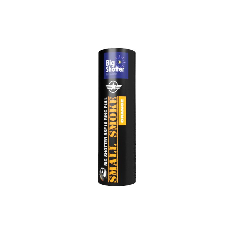 Small Smoke Bomb Orange - Big Shotter Fireworks BSF25 Ring Pull