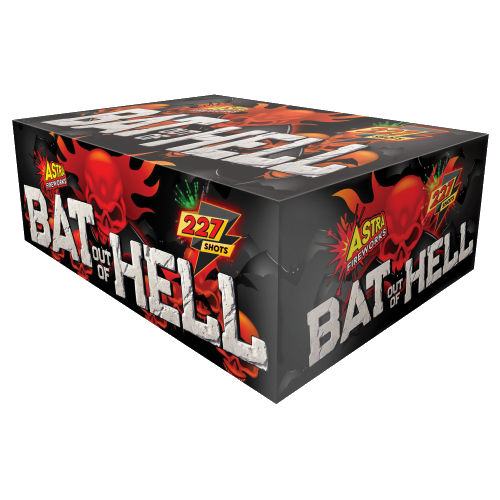 Astra Fireworks Bat Out Of Hell - 227 Shot Compound Cake