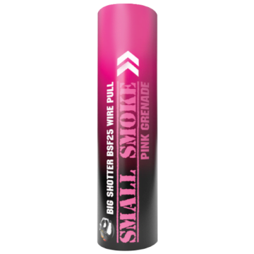 Small Smoke Bomb Pink - Big Shotter Fireworks BSF25 Wire Pull