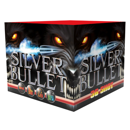 Big Shotter Fireworks Silver Bullet – 36 Shot Single Ignition