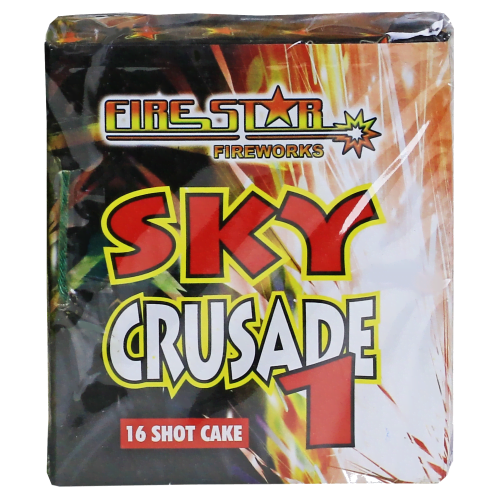 Firestar Fireworks Sky Crusade - 16 Shot Single Ignition Barrage