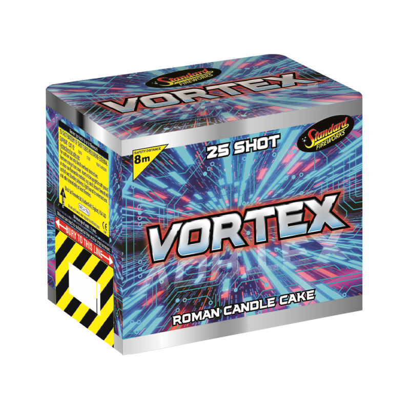 Standard Fireworks Vortex - 25 Shot Roman Candle Cake