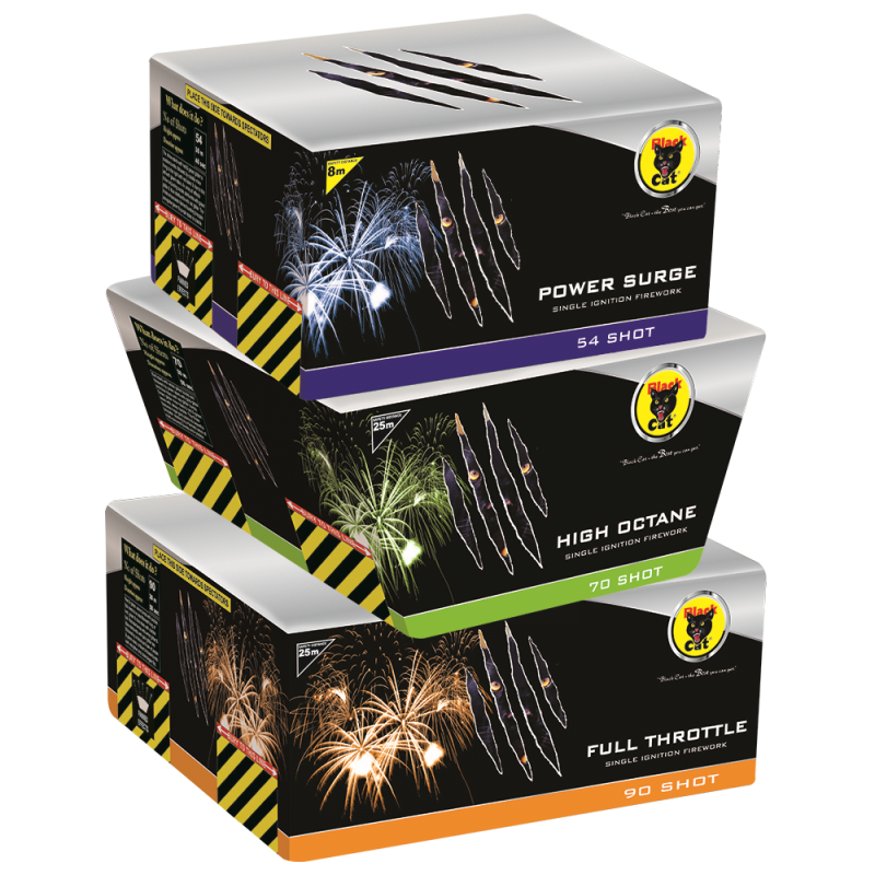 Black Cat Fireworks Extreme Firepower - 214 Shot Barrage Pack