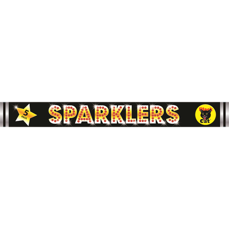 Black Cat Fireworks Giant Sparklers - 5 Pack