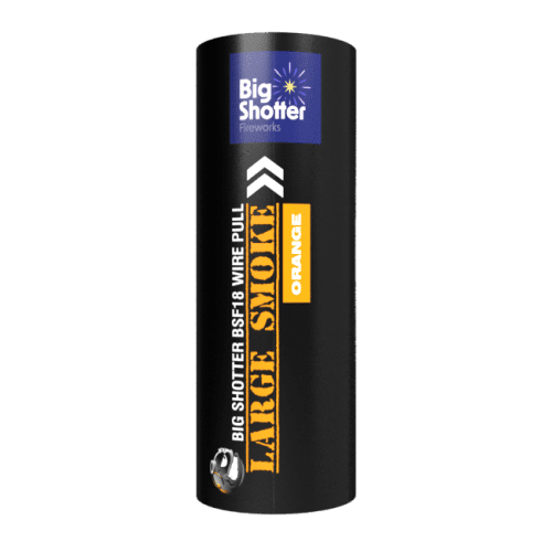 Large Smoke Bomb Orange - Big Shotter Fireworks BSF18 Ring Pull