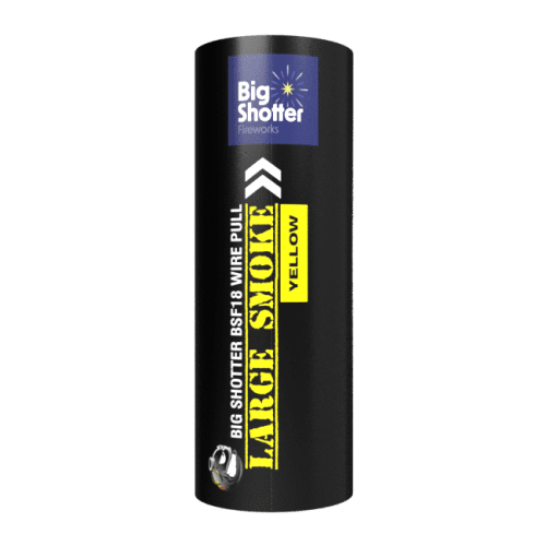 Large Smoke Bomb Yellow - Big Shotter Fireworks BSF18 Ring Pull