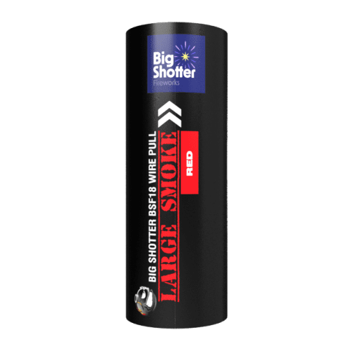Large Smoke Bomb Red - Big Shotter Fireworks BSF18 Ring Pull