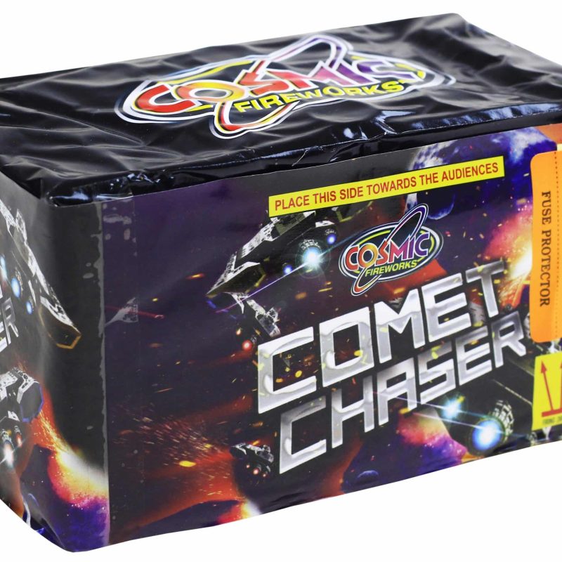 Comet Chaser 20 Shot Cake - Cosmic Fireworks