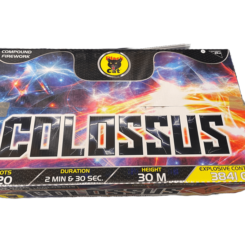 Colossus 220 Shots Compound Barrage by Black Cat Fireworks UK