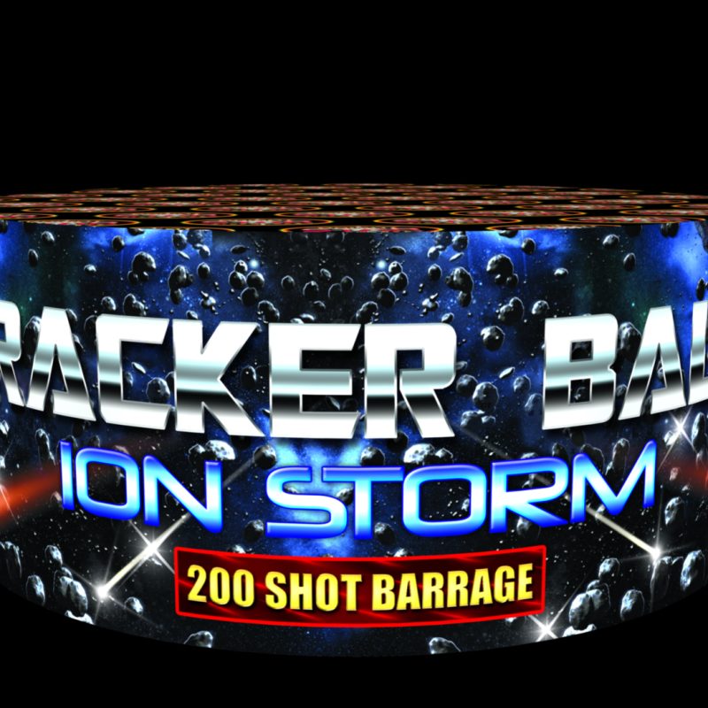 Crackerball Ion Storm 200 Shot Barrage - Big Shotter Fireworks