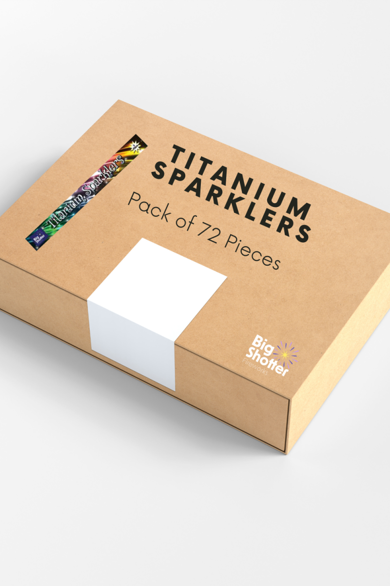 Big Shotter Fireworks | Titanium Sparklers Deal 72 Packs (1 Box)